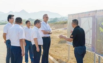 自治區(qū)國資委主任潘世慶到柳工智能國際工業(yè)園調(diào)研