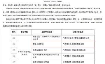 柳工眾創(chuàng)空間榮獲國(guó)家級(jí)備案眾創(chuàng)空間！